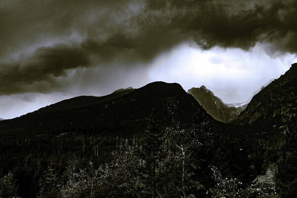 Landscape Poster featuring the photograph Storm out of the Blue by Nathan Wasylewski