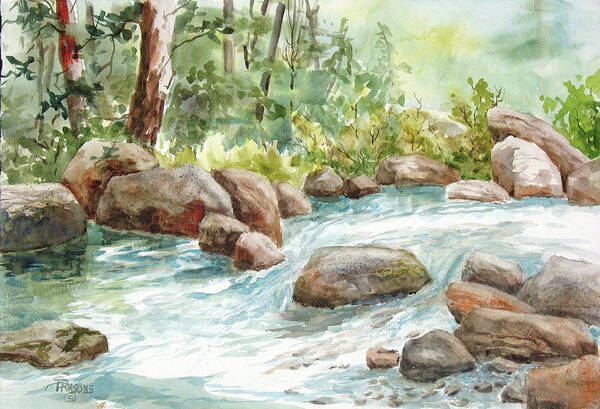 Parsons Poster featuring the painting Summer Stream - Broad River #4 by Sheila Parsons
