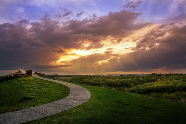 Sun Poster featuring the photograph Sun on the Valley II by Jason Fink