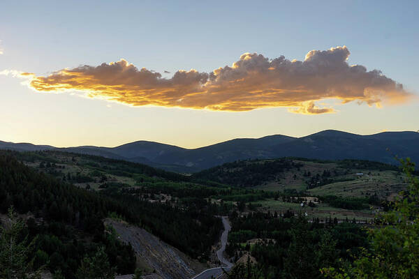 Sunset Poster featuring the photograph Sun setting Central City by Cathy Anderson