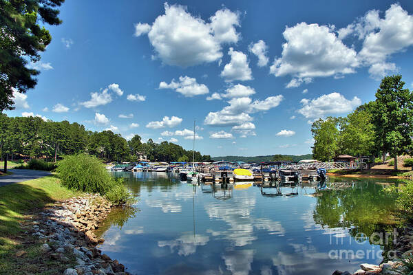 Lake Poster featuring the photograph Sunny Day at Keowee Lake by Amy Dundon