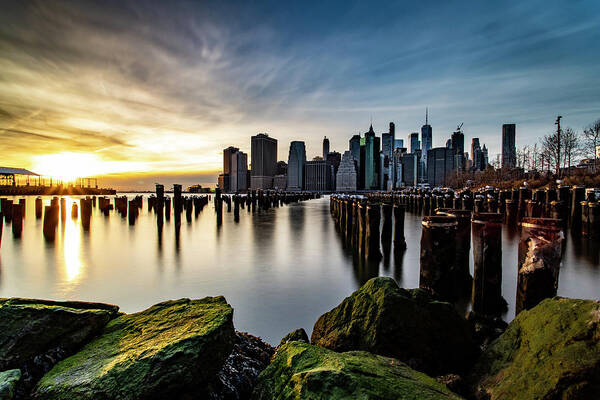 Landscape Poster featuring the photograph Sunset in Brooklyn by Kevin Plant