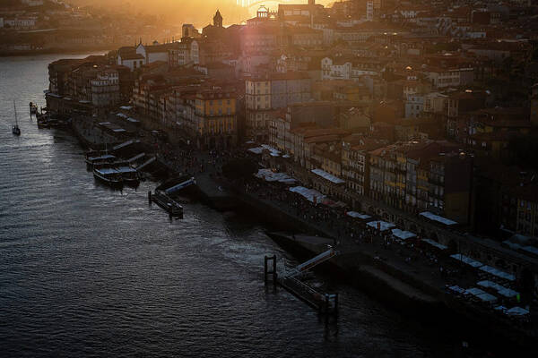 Douro Poster featuring the photograph Sunset over Porto by Ruben Vicente