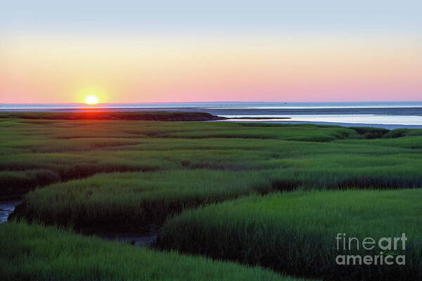 Sunset Over The Cape Cod Bay Poster featuring the photograph Sunset Over The Cape Cod Bay by Michelle Constantine