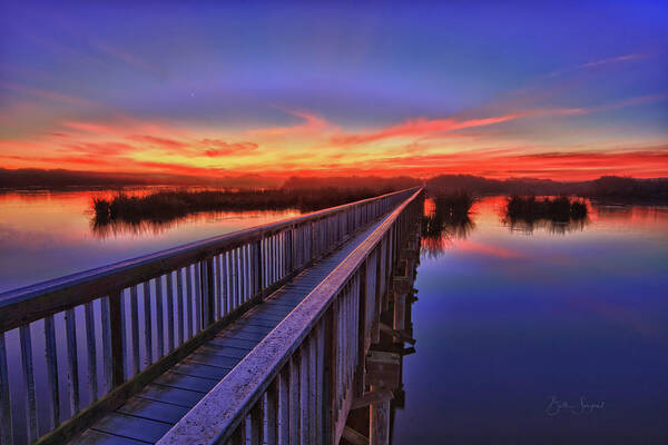 Oso Flaco Lake Poster featuring the photograph Sunset Walkway by Beth Sargent