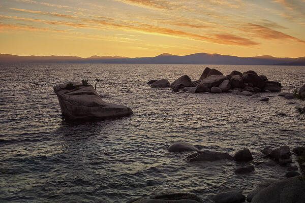 Landscape Poster featuring the photograph Tahoe Shoe Sunrise by Jon Glaser