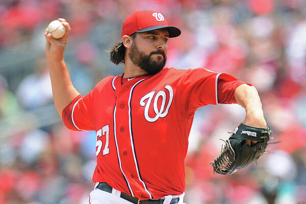 Baseball Pitcher Poster featuring the photograph Tanner Roark by Mitchell Layton