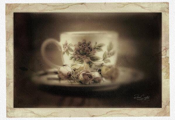 Tea Cup Poster featuring the photograph Tea And Roses by Rene Crystal
