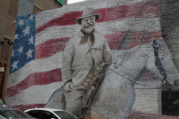 Theodore Roosevelt Mural Poster featuring the photograph Teddy Roosevelt mural in Denver Colorado by Eldon McGraw