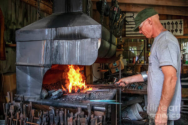 Blacksmith Poster featuring the photograph The Blacksmith by Shelia Hunt