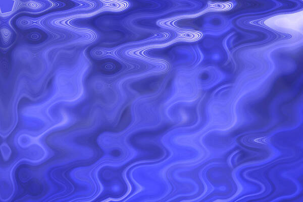 Abstract Poster featuring the photograph The blue ripple textured background by Severija Kirilovaite
