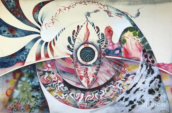 Cosmic Eye Poster featuring the painting The Cosmic Eye by Glen Neff