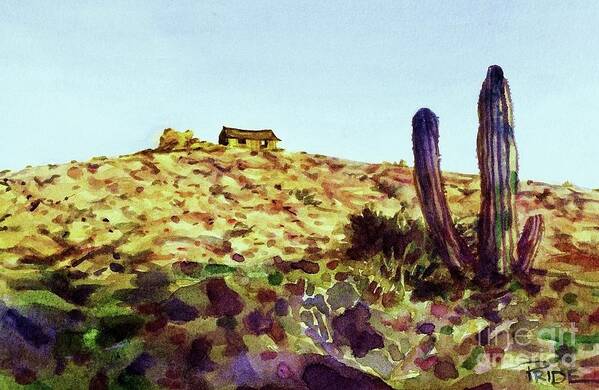 Cynthia Pride Watercolor Paintings Poster featuring the painting The Desert Place by Cynthia Pride