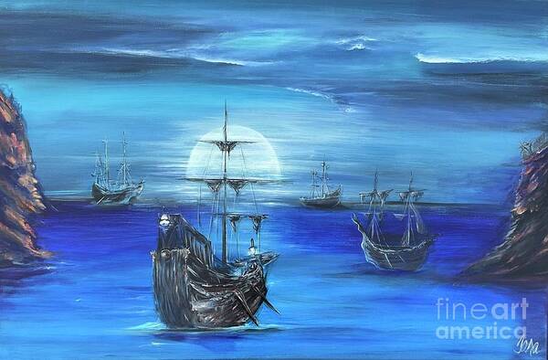 Nautical Poster featuring the painting Taras The Kings Guardians by Tara Dunbar