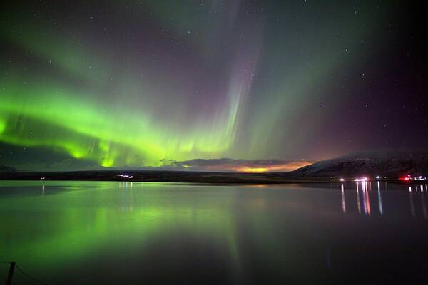 Iceland Poster featuring the photograph The Lady and the Lake by Christopher Mathews