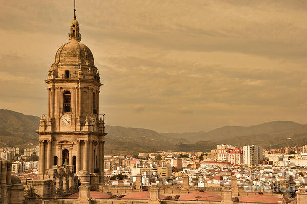 Malaga Poster featuring the photograph The rooftops of Malaga 2 by Yavor Mihaylov