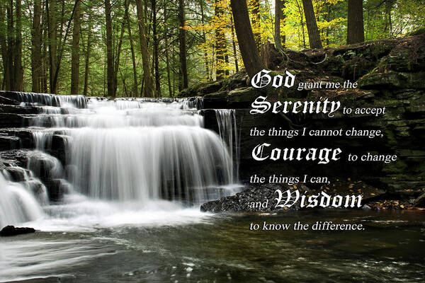 The Serenity Prayer Poster featuring the photograph The Serenity Prayer by Christina Rollo