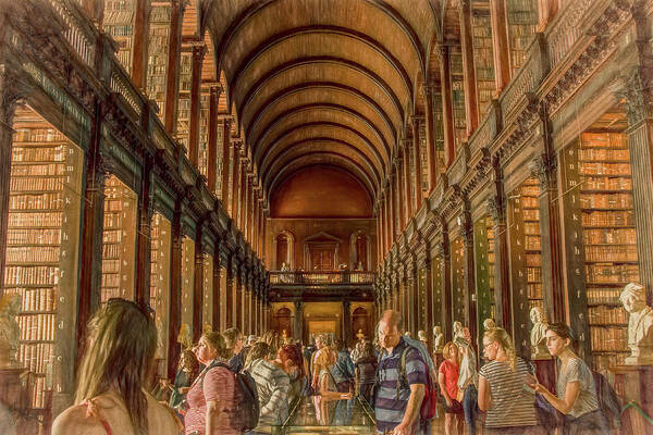 Book Of Kells Poster featuring the photograph The World's Library by Marcy Wielfaert