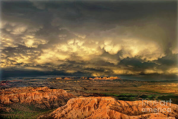 Dave Welling Poster featuring the photograph Thunderstorm Bryce Canyon National Park by Dave Welling
