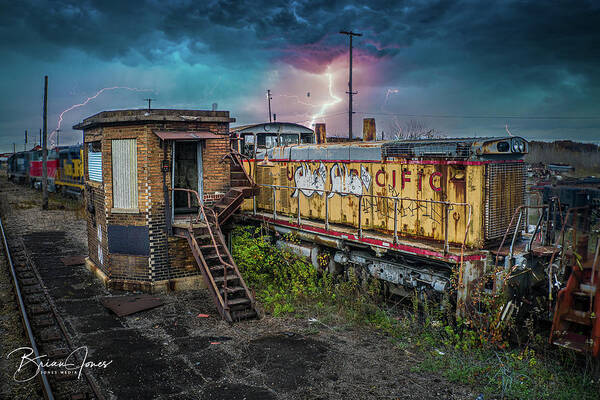  Poster featuring the photograph Train Graveyard by Brian Jones