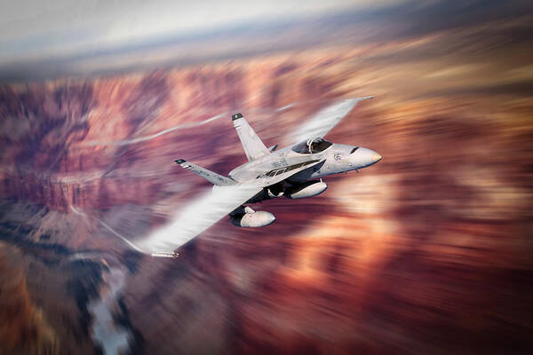 Boeing F 18 Hornet Poster featuring the digital art Train to Fight, Fight to Win by Airpower Art