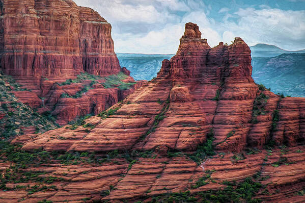Red Rocks Poster featuring the photograph Transept Mountains 04-138 by Scott McAllister