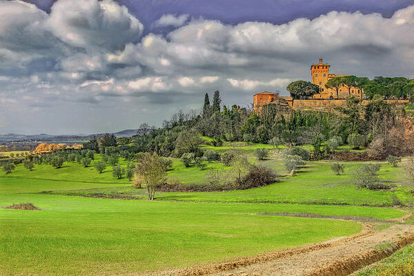 Tuscany Poster featuring the photograph Tuscany in Verdant Spring by Marcy Wielfaert