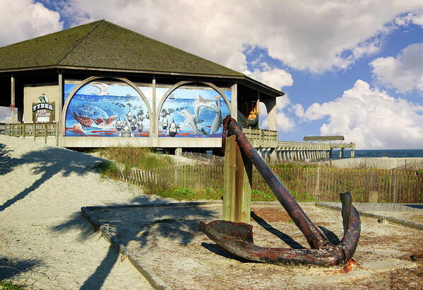 Tybee Pier And Pavilion Poster featuring the photograph Tybee Island Pavilion by Bob Pardue