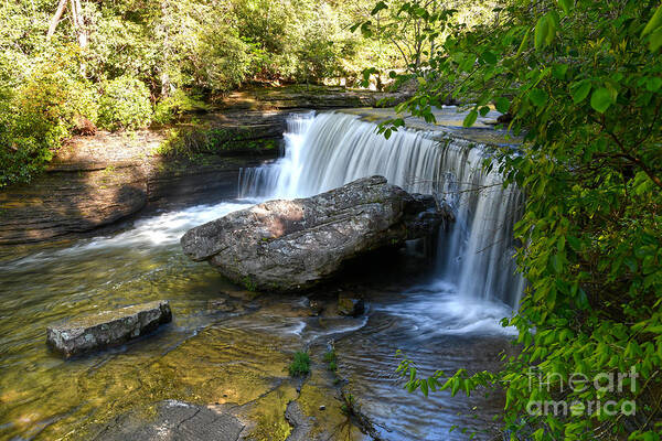 Greeter Falls Poster featuring the photograph Upper Greeter Falls 3 by Phil Perkins