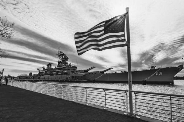 Navy Poster featuring the photograph USS New Jersey by Kevin Plant