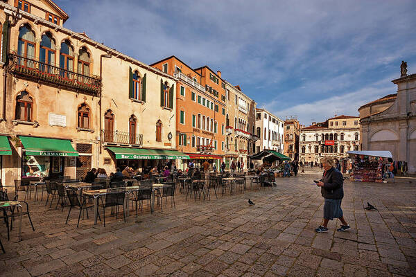 Venice Poster featuring the photograph Venice Campo by Barry O Carroll