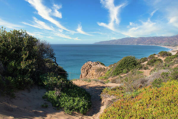 Beach Poster featuring the photograph View from the Top of Point Dume by Matthew DeGrushe