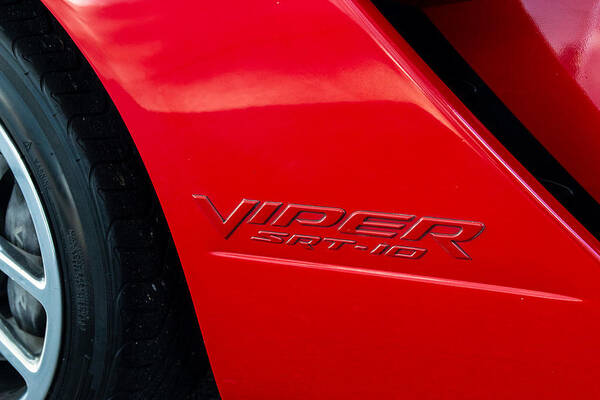 Viper Poster featuring the photograph Viper Red Logo by Jim Whitley