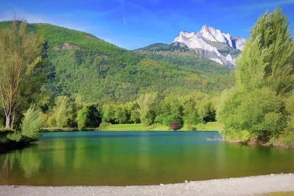 Canvas Poster featuring the photograph Visit to Gery Lake - Picturesque edition by Jordi Carrio Jamila