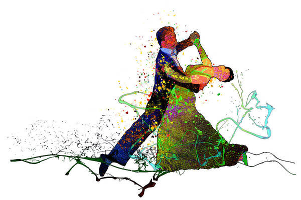 Dance Poster featuring the painting Waltz Passion 01 by Miki De Goodaboom