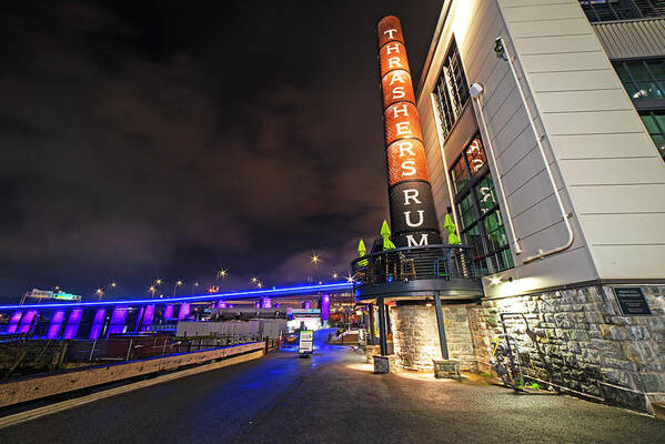 Washington Poster featuring the photograph Washington DC Wharf Street at Night by Toby McGuire