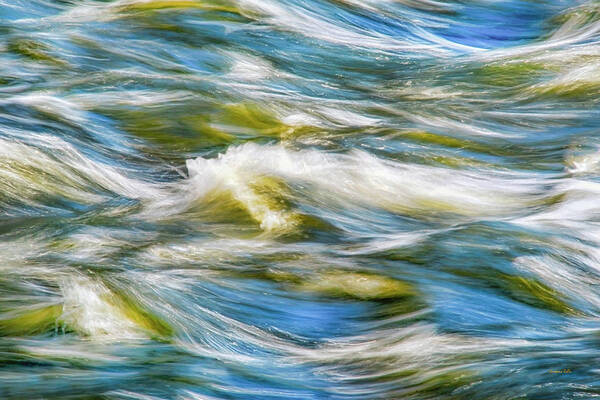 Water Poster featuring the photograph Waves Abstract by Christina Rollo
