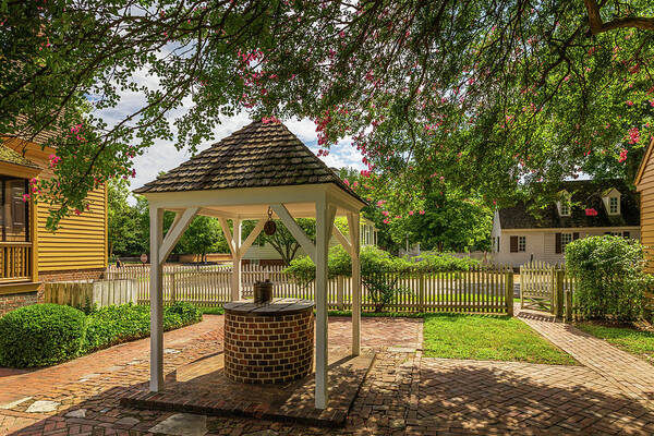 Colonial Williamsburg Poster featuring the photograph Well in Summer by Rachel Morrison