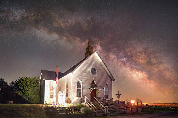Nightscape Poster featuring the photograph Wesley Chapel by Grant Twiss