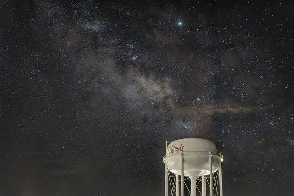 Galaxy Poster featuring the photograph Wildcat Water Tower by James Clinich