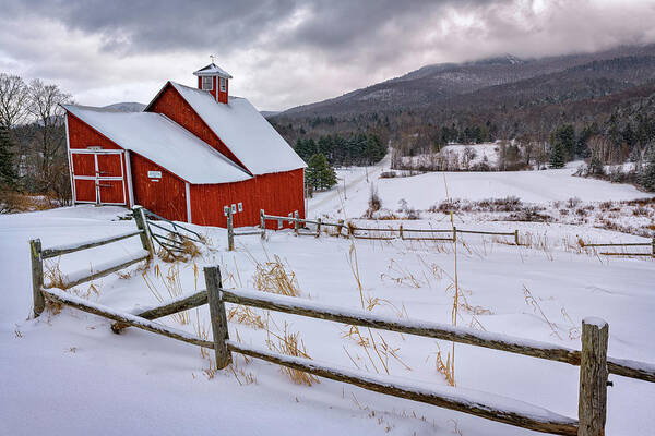 New England Poster featuring the photograph Winter Day at Grandview Farm by Rick Berk