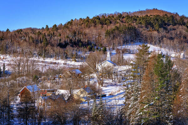 Mountain Poster featuring the photograph Winter Day in East Topsham, Vermont by Rick Berk