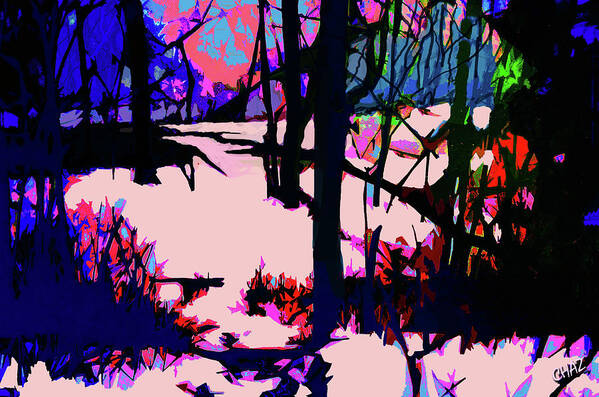 Winter Poster featuring the painting Winter In The Woods by CHAZ Daugherty
