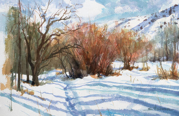 Winter Poster featuring the painting Winter Light by Steve Henderson