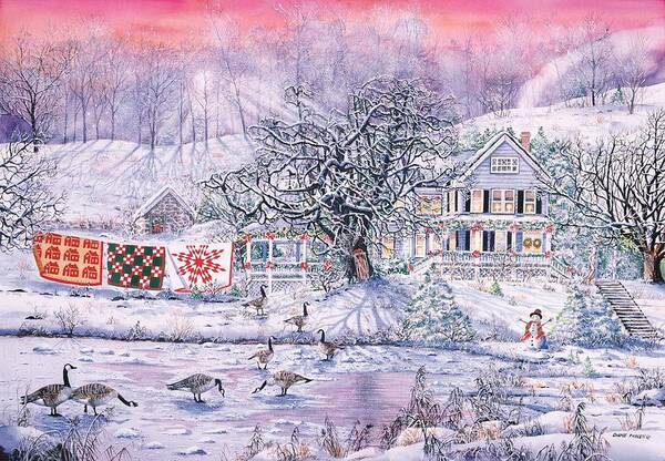 Winter Poster featuring the painting Winter Magic by Diane Phalen