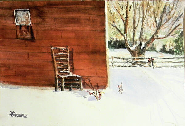 Parsons Poster featuring the painting Winter Shapes by Sheila Parsons