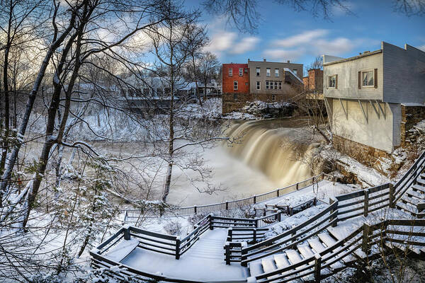 Chagrin Falls Poster featuring the photograph Winter Wonderland in Chagrin Falls, OH by Alexander Philip