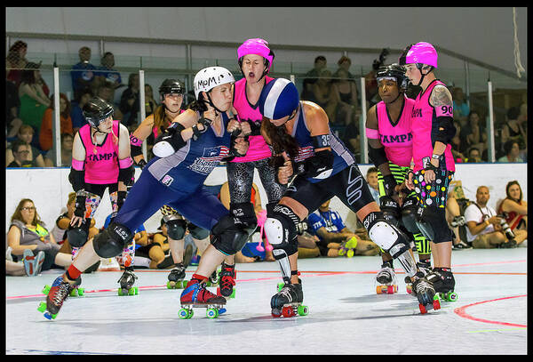 Roller Derby Poster featuring the photograph Women Who Fly #10 by Christopher W Weeks
