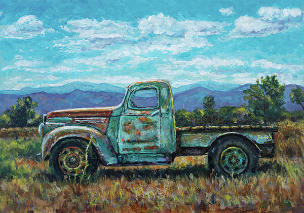 Art Poster featuring the painting Work Truck by Robert FERD Frank