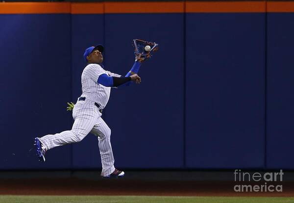 Yoenis Cespedes Poster featuring the photograph Yoenis Cespedes and Peter Bourjos by Rich Schultz